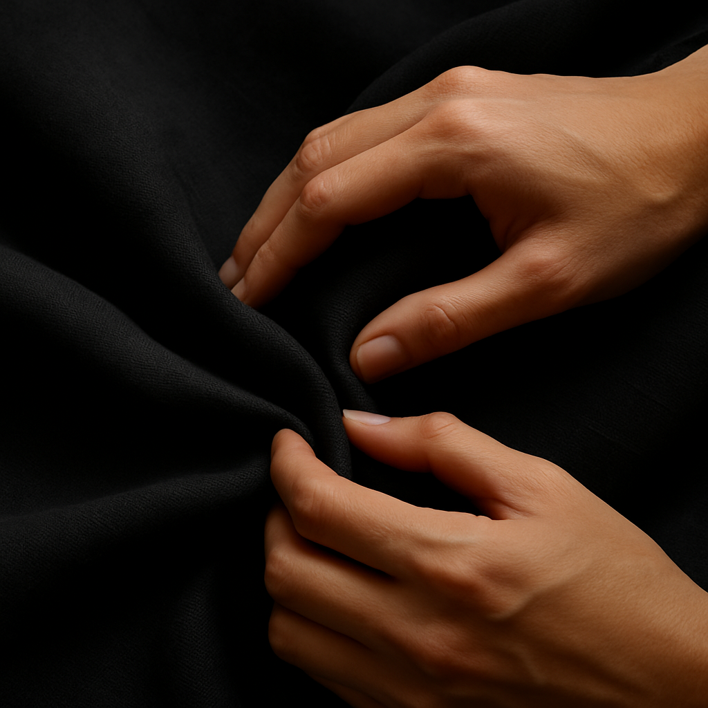 손과 천 질감